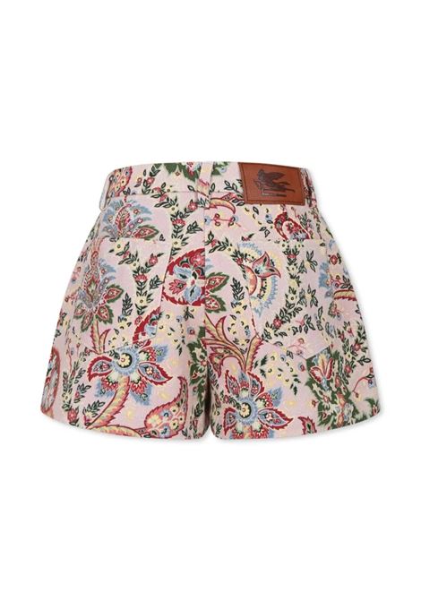 ETRO KIDS Shorts Rosa Con Motivo Paisley Floreale - ETRO KIDS Negozio