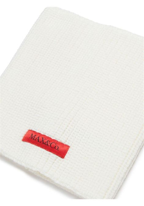 MAX&CO. KIDS Scaldacollo Bianco Con Etichetta Logo - MAX&CO. KIDS Soddisfazione Garantita