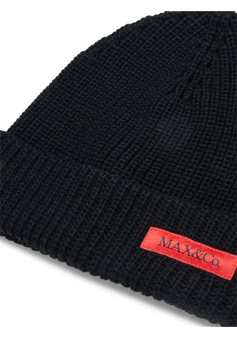 MAX&CO. KIDS Berretto Nero Con Etichetta Logo - MAX&CO. KIDS Negozi Online