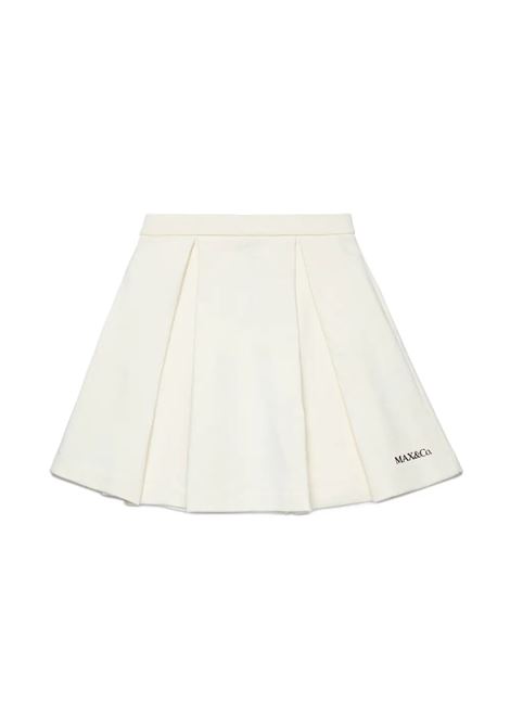 MAX&CO. KIDS Gonna Corta a Pieghe Bianca - MAX&CO. KIDS