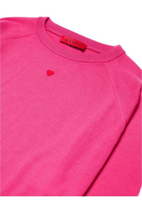 MAX&CO. KIDS Pullover In Lana Fucsia Con Cuore - MAX&CO. KIDS Sconto