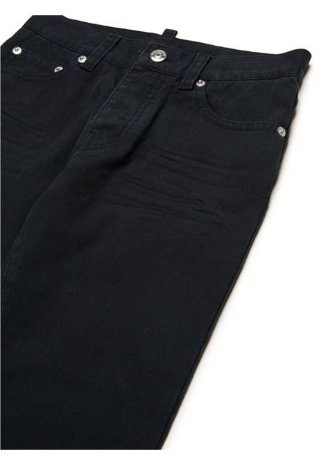 DSQUARED2 KIDS Jeans a Gamba Dritta Neri Ccon Logo Icon Dsquared2 - DSQUARED2 KIDS Online