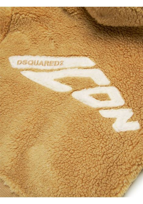 DSQUARED2 KIDS Giacca Con Cappuccio Icon In Teddy Beige - DSQUARED2 KIDS Fino al 65% di sconto