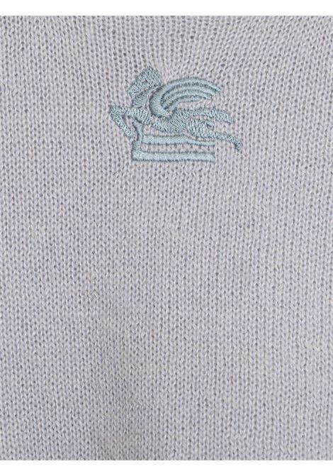 ETRO KIDS Maglione In Lana Azzurra Con Logo - ETRO KIDS 50% di sconto per tempo limitato