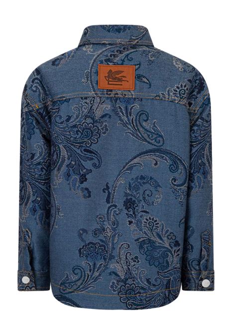 ETRO KIDS Giacca In Denim Blu Con Motivi Paisley All-Over - ETRO KIDS Vendita