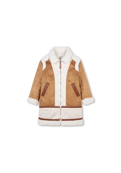 CHLOÉ KIDS Cappotto Bicolore Con Effetto Shearling - CHLOÉ KIDS Soddisfazione Garantita