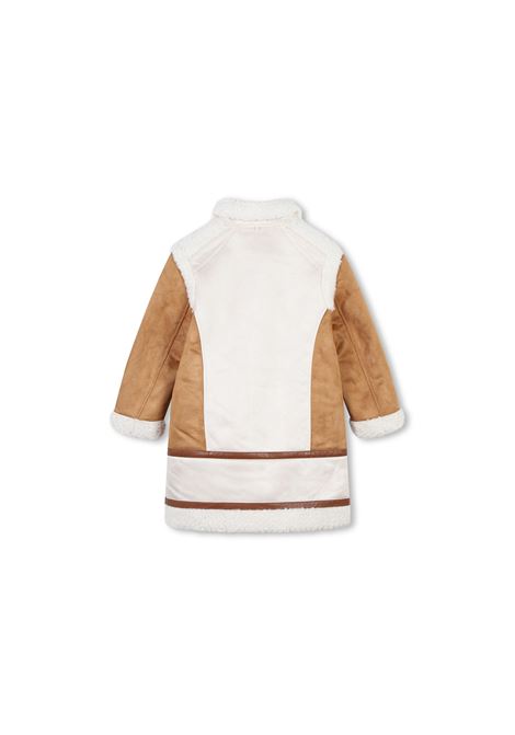 CHLOÉ KIDS Cappotto Bicolore Con Effetto Shearling - CHLOÉ KIDS Soddisfazione Garantita