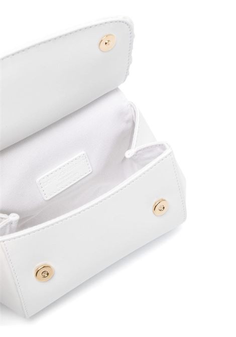 DOLCE & GABBANA KIDS Borsa Sicily In Pelle Nappata Bianca Con Lavorazione a Uncinetto - DOLCE & GABBANA KIDS Negozi Online