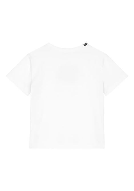 DOLCE & GABBANA KIDS T-Shirt Bianca Con Logo DG Rosa - DOLCE & GABBANA KIDS Consegna Veloce