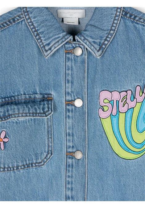STELLA MCCARTNEY KIDS Camicia in Denim con Grafica Stella - STELLA MCCARTNEY KIDS Affare Del Giorno