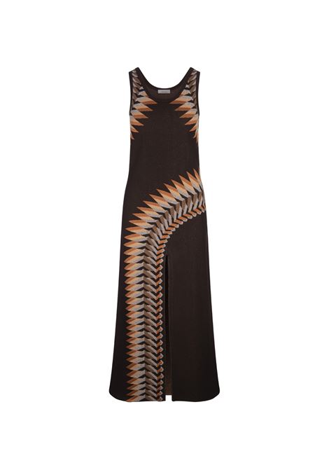 RABANNE Abito In Lurex Jacquard Marrone - RABANNE Economico