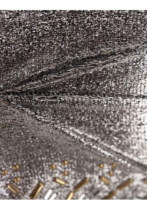 RABANNE Top Crop In Lame' Argento Con Borchie - RABANNE Online