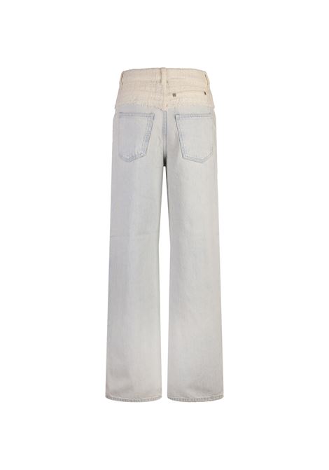 GIVENCHY Jeans In Denim Blu Chiaro Con Vita in Tweed - GIVENCHY Vendite Flash