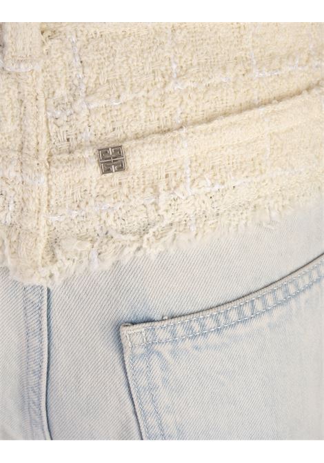 GIVENCHY Jeans In Denim Blu Chiaro Con Vita in Tweed - GIVENCHY Vendite Flash
