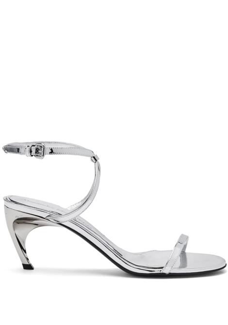 ALEXANDER MCQUEEN Sandali Armadillo Con Barretta Metallica in Argento - ALEXANDER MCQUEEN
