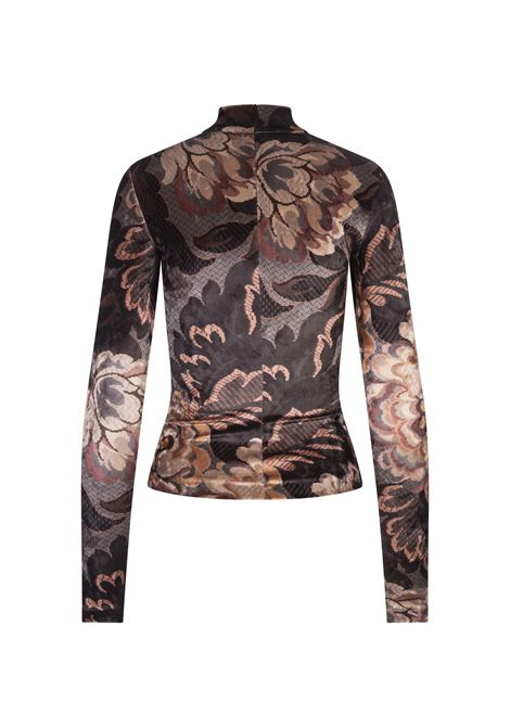ETRO Top In Ciniglia Stampata Grigio - ETRO Cyber Monday