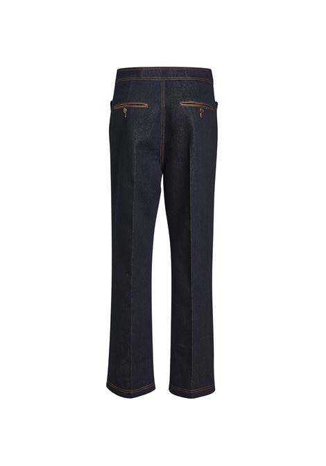 ETRO Jeans Crop Indaco Con Trama Metallizzata - ETRO Offerta natalizia