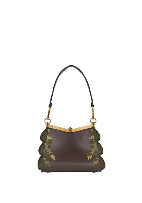 ETRO Borsa Vela Piccola Marrone Con Ricamo - ETRO Latest fashion