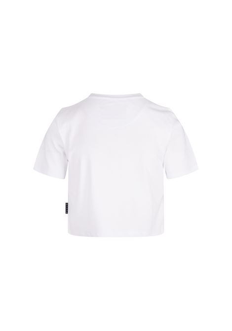 PHILIPP PLEIN T-Shirt Round Neck SS Crystal Hexagon Bianca - PHILIPP PLEIN Lightning offer