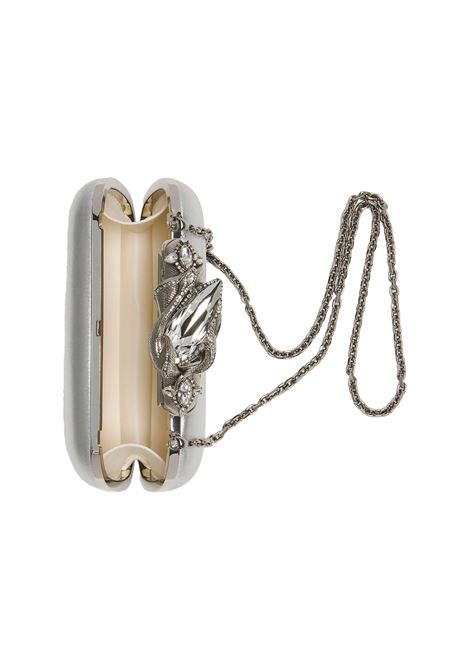 ALEXANDER MCQUEEN Clutch The Knuckle Serpente Argento - ALEXANDER MCQUEEN Sconti VIP