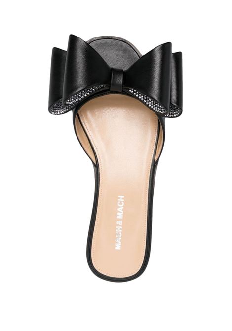 MACH & MACH Sandali Bassi Con Fiocco In Nappa Nera - MACH & MACH Sostegno trimestrale