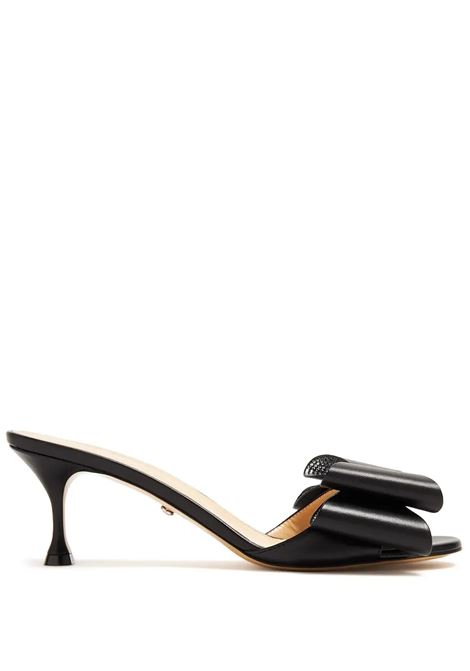 MACH & MACH Mules 65 Con Fiocco In Nappa Nera - MACH & MACH Discount Store per i nuovi prodotti