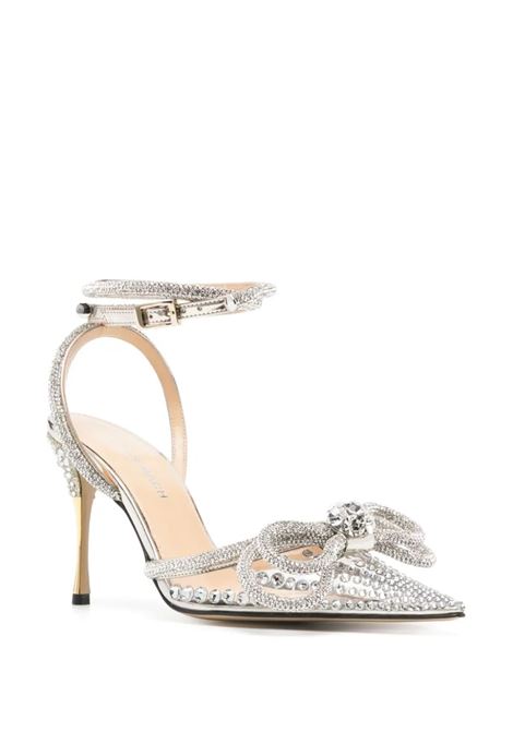 MACH & MACH Slingback Double Bow 100 mm Gold Con Cristalli - MACH & MACH Trasporto libero internazionale