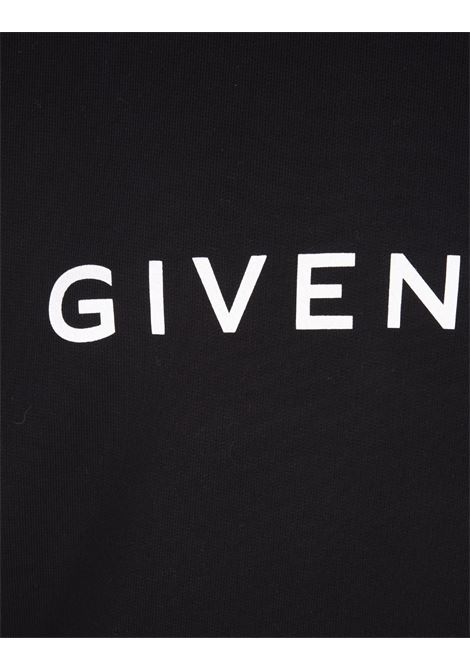 GIVENCHY Felpa Con Cappuccio GIVENCHY Archetype In Tessuto Garzato Nero - GIVENCHY 50% di sconto per tempo limitato