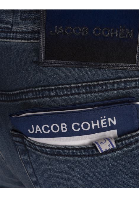 JACOB COHEN Jeans Nick Slim Fit In Denim Super Stretch Blu Scuro - JACOB COHEN Italy
