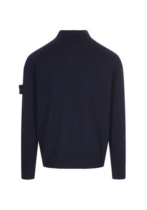 STONE ISLAND Pullover a Girocollo In Lana Blu Navy - STONE ISLAND Qualità