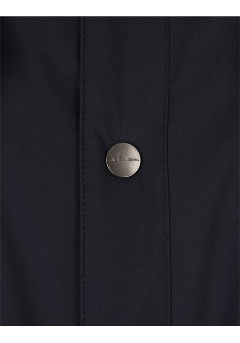 KITON Giacca Imbottita Stile Camicia In Nylon Blu Notte - KITON Vendita