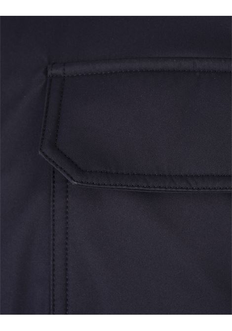 KITON Giacca Imbottita Stile Camicia In Nylon Blu Notte - KITON Vendita