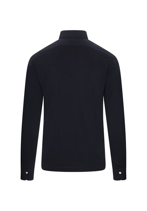 KITON Polo A Maniche Lunghe In Jersey Blu Navy - KITON Spedizione Gratuita