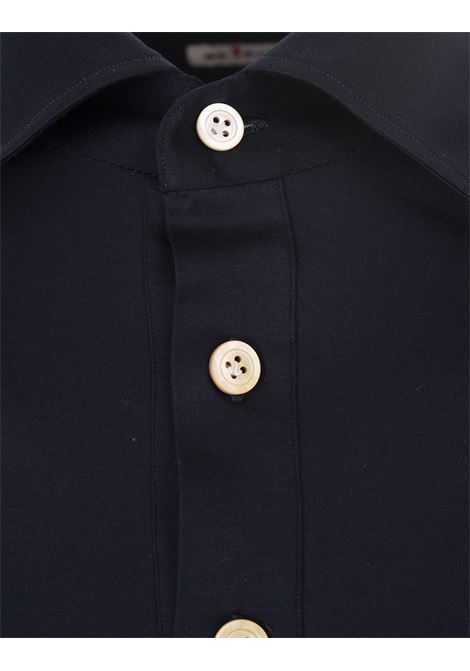 KITON Polo A Maniche Lunghe In Jersey Blu Navy - KITON Spedizione Gratuita