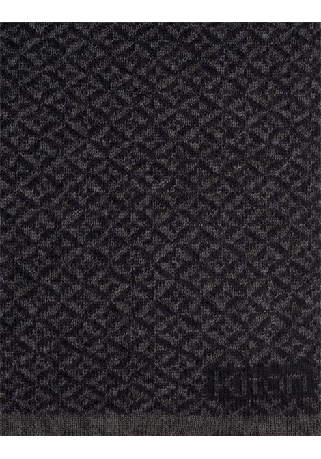 KITON Sciarpa In Cashmere Blu Con Motivo Jacquard - KITON Pezzi Unici