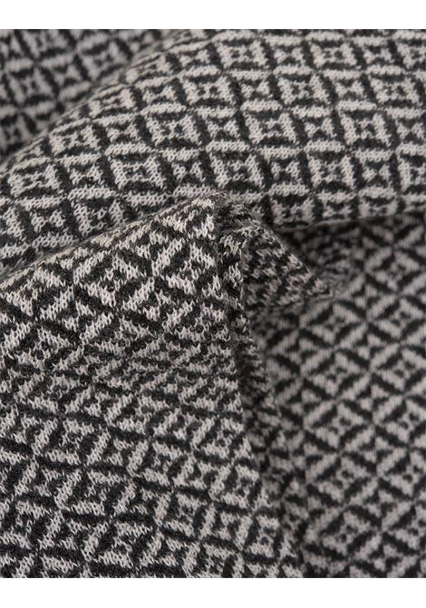 KITON Sciarpa In Cashmere Nero Con Motivo Jacquard - KITON Qualità Garantita
