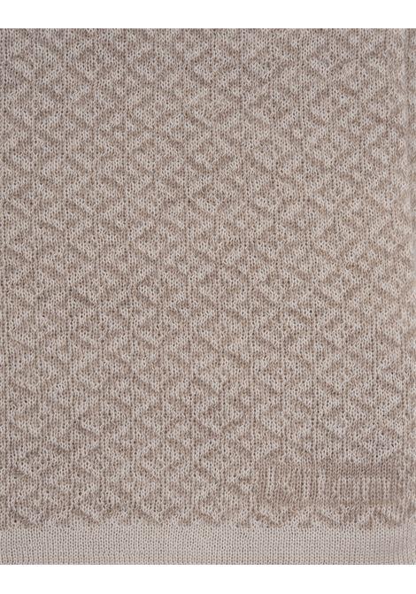 KITON Sciarpa In Cashmere Beige Con Motivo Jacquard - KITON Negozi Online