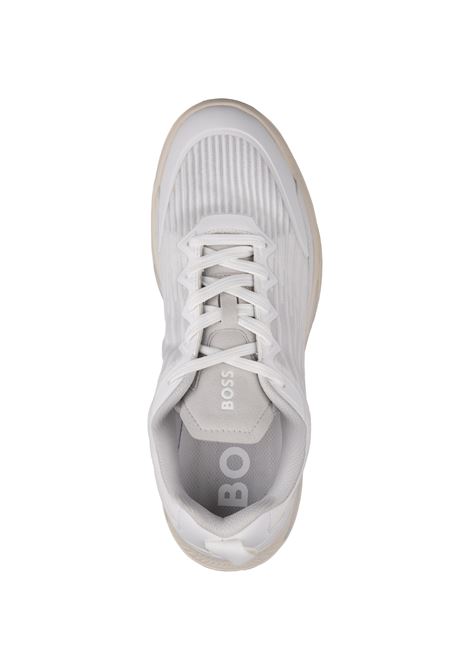 BOSS Sneakers Bianche In Materiali Misti Con Suola Antiscivolo - BOSS Affare Del Giorno