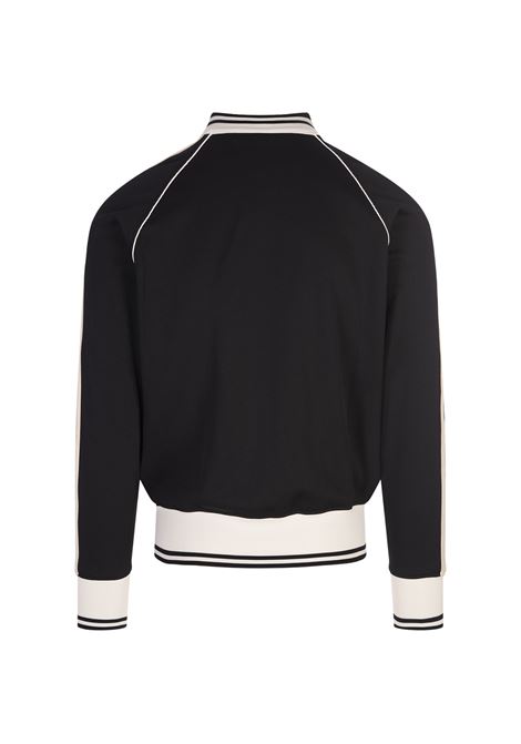 PALM ANGELS Giacca Track Nera e Bianca Con Monogramma - PALM ANGELS Sottocosto