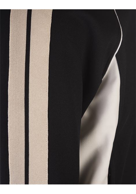 PALM ANGELS Giacca Track Nera e Bianca Con Monogramma - PALM ANGELS Sottocosto