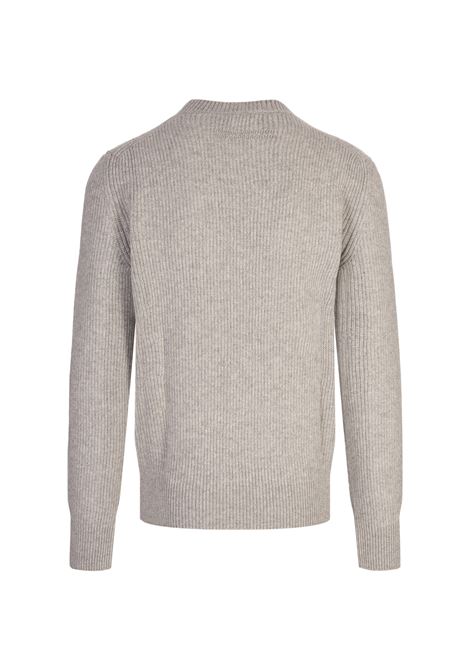 ZEGNA Maglione a Girocollo in Oasi Cashmere Grigio Chiaro - ZEGNA Saldi