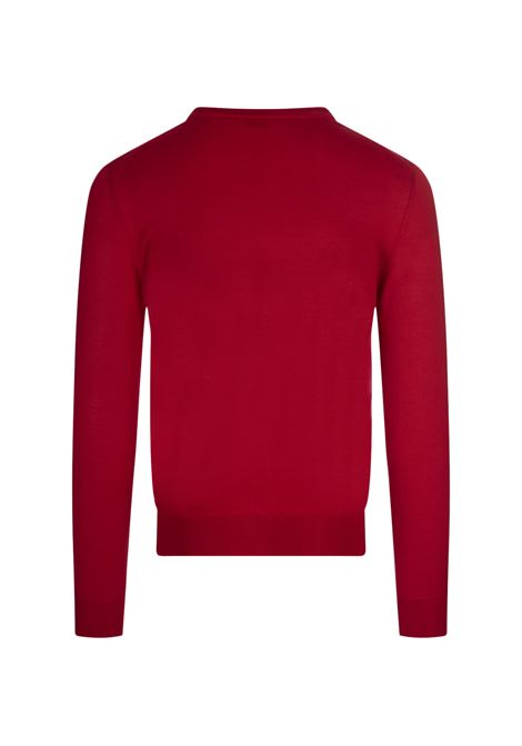 FEDELI Pullover Argentina In Seta e Cashmere Rosso - FEDELI Offerte