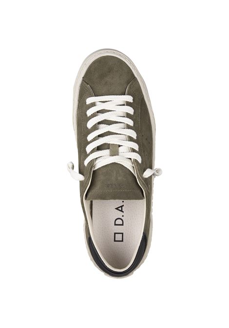 D.A.T.E. Sneakers Hill Low In Suede Verde Militare - D.A.T.E Vendita Calda