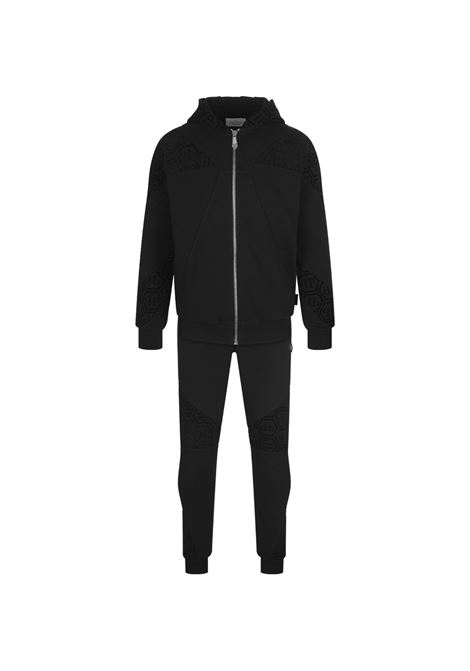 PHILIPP PLEIN Jogging Set Hoodie/Trousers With Jacquard Inserts Monogram - PHILIPP PLEIN I Più Venduti