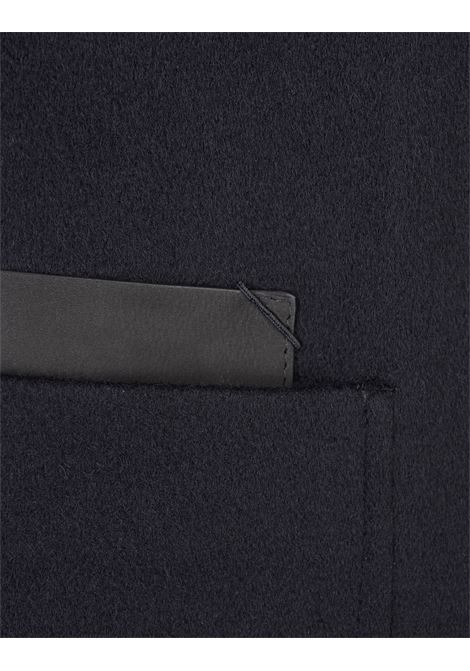 ZEGNA Cappotto Midi In Cashmere Blu Scuro - ZEGNA In Saldo