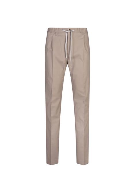 PT TORINO Pantaloni Slim Fit Con Coulisse In Misto Cashmere Sabbia - PT TORINO Nuova