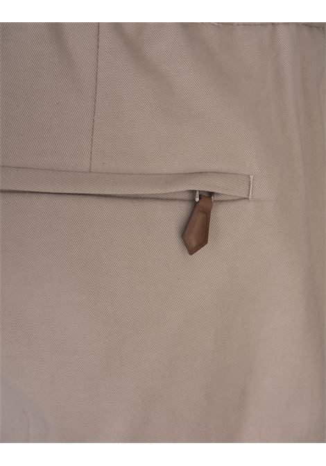 PT TORINO Pantaloni Slim Fit Con Coulisse In Misto Cashmere Sabbia - PT TORINO Nuova