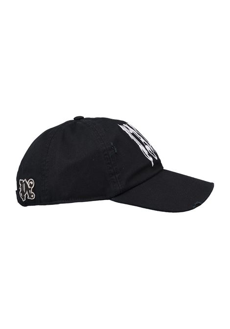 PALM ANGELS Cappello Da Baseball Logo Gothic Nero - PALM ANGELS Prezzo di fabbrica