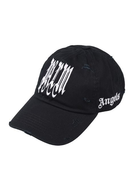 PALM ANGELS Cappello Da Baseball Logo Gothic Nero - PALM ANGELS Prezzo di fabbrica
