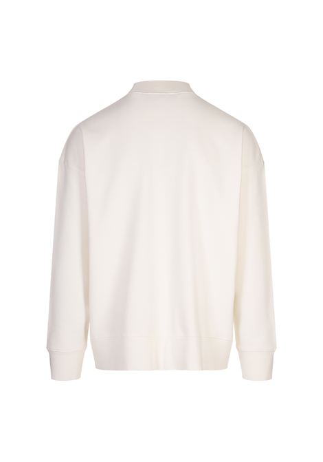 PALM ANGELS Felpa Bianca Con Logo Stampato Sullo Scollo - PALM ANGELS Comprare a buon mercato